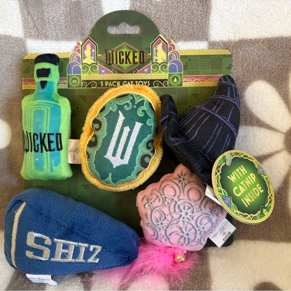 Wicked Cat Toy Set - Green, Pink, Blue